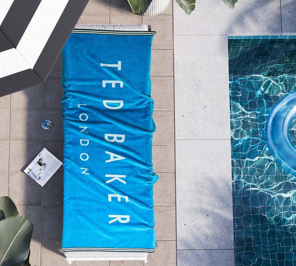 Ted Baker Logo Blue Beach Towel